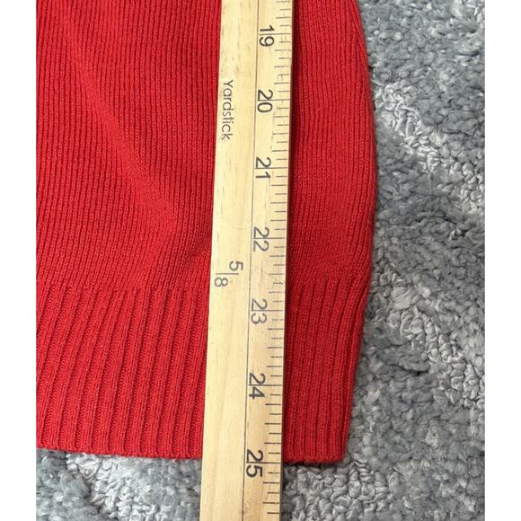 Express Womens Sweater Size S Red Long Sleeve Pullover Minimalist - Picture 5 of 6